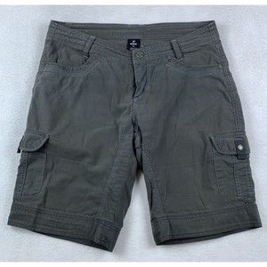 Kuhl Shorts Womens 10 Splash Hiking Gray Bermuda Stretch Nylon Cargo Pockets